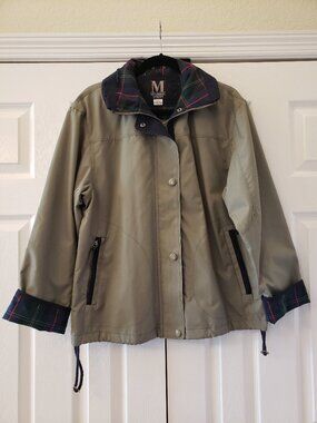 Mulberry Street Jacket - Small - Green with plaid trim - Summer/Spring